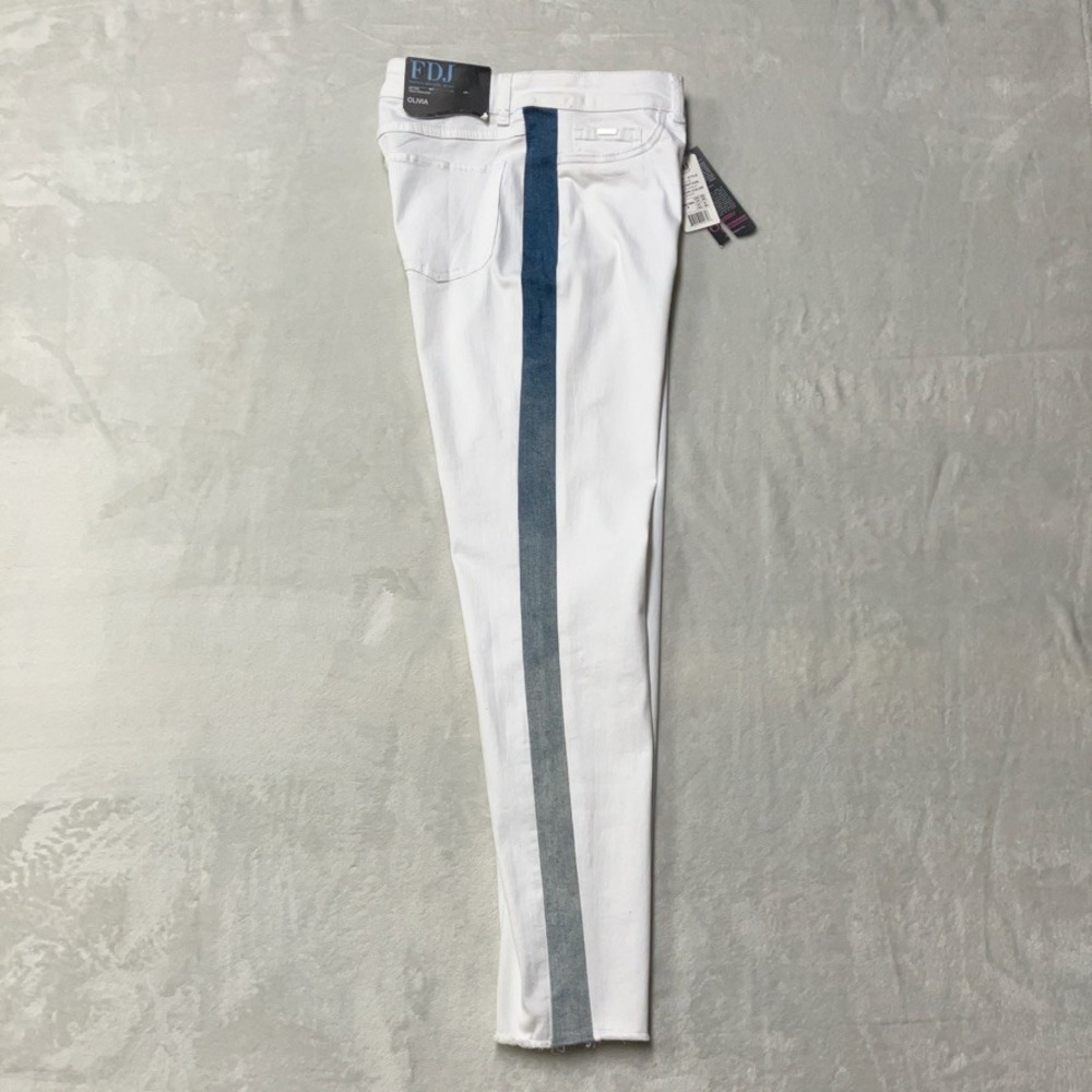 NWT FDJ French Dressing Ankle Jeans Olivia Mid Rise Slim White Coastal Cowgirl 6